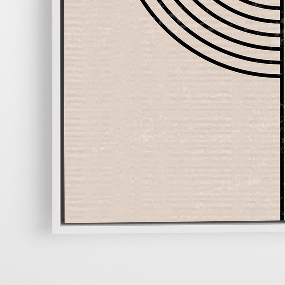 Obraz w ramie 80x120 - Puls Abstrakcji - abstrakcyjne linie, geometria - rama biała