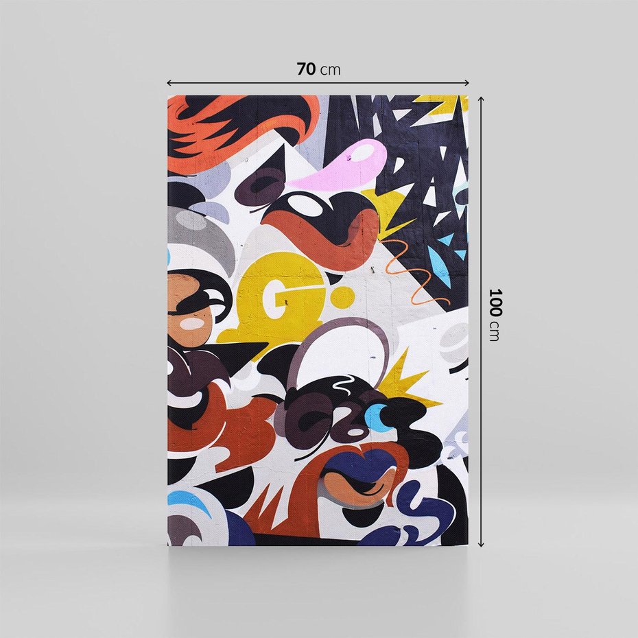 Obraz na płótnie 70x100 - Moc kolorów w graffiti - graffiti