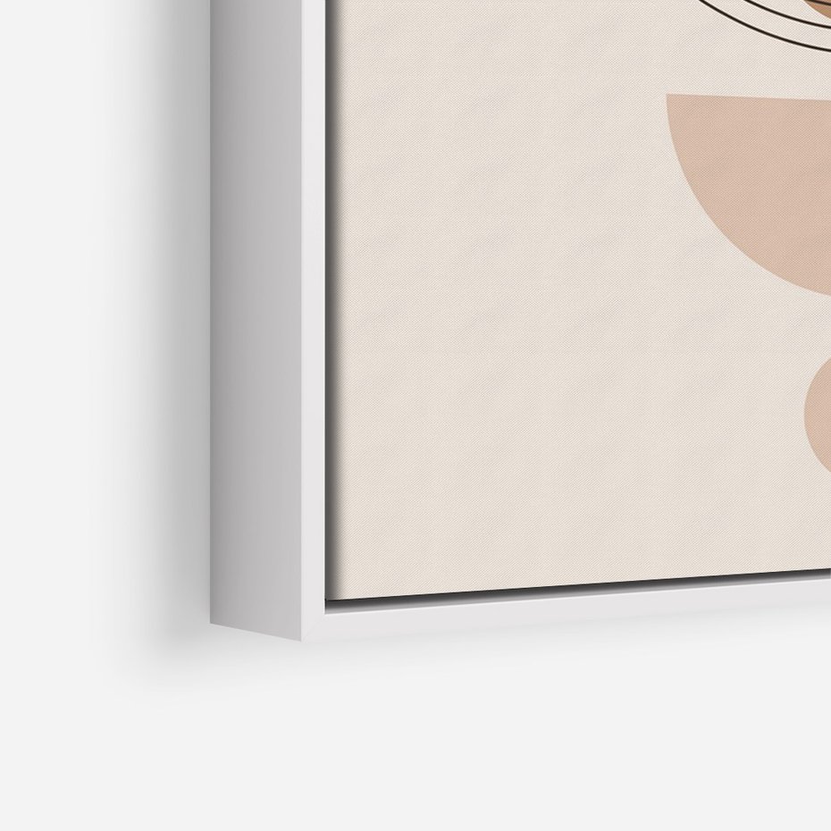 Obraz w ramie 80x120 - Strukturalne Kształty Postępu - boho plakat, minimalizm - rama biała