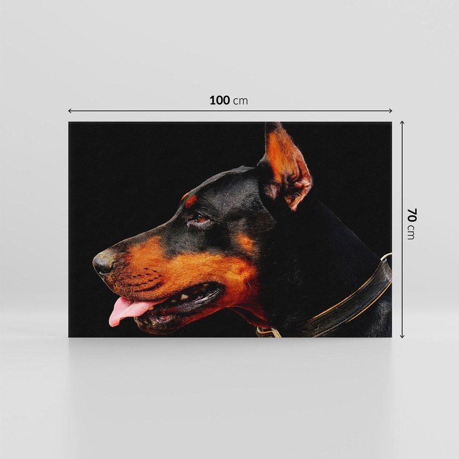 Obraz na płótnie 100x70 - Sztuka psiego uśmiechu - pies, piesek