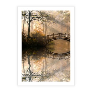 Plakat bez ramy 21x30 - Romantyczny Mostek - mostek, romantyczny