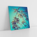 Obraz na płótnie 50x50 - Tropikalne palmy w krainie słonecznych wakacji - palmy, tropiki