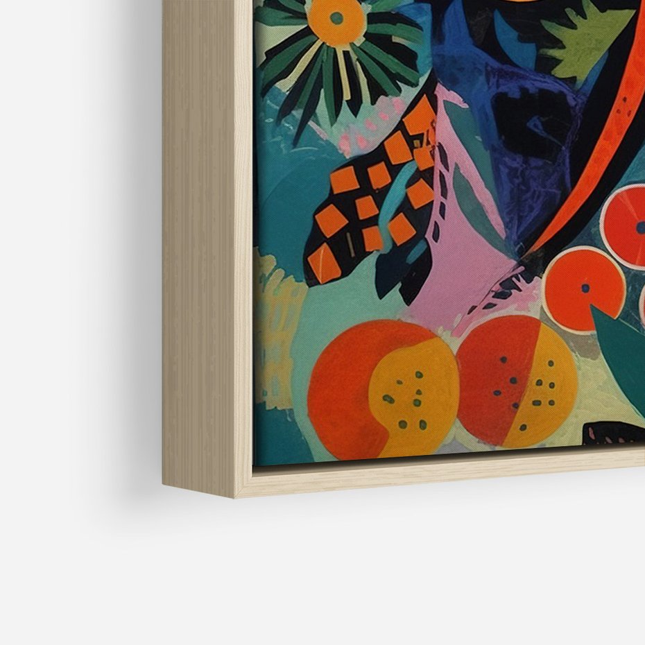 Obraz w ramie 80x120 - Echa Nietuzinkowych Wzorców - abstrakcyjny obraz olejny, jak picasso - rama drewno