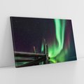 Obraz na płótnie 120x80 - Zorza polarna w tajemniczej nocnej przestrzeni - zorza, polarna