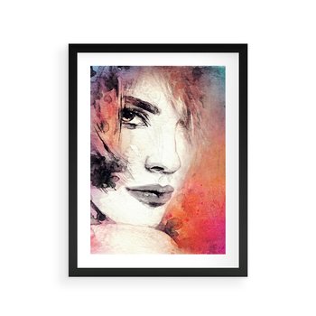 Plakat w ramie 50x70 - Kobieta w sztuce - portret, kobieta - rama czarna
