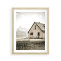 Plakat w ramie 40x50 - Ciepła Atmosfera - dom, stary dom w górach - rama drewno