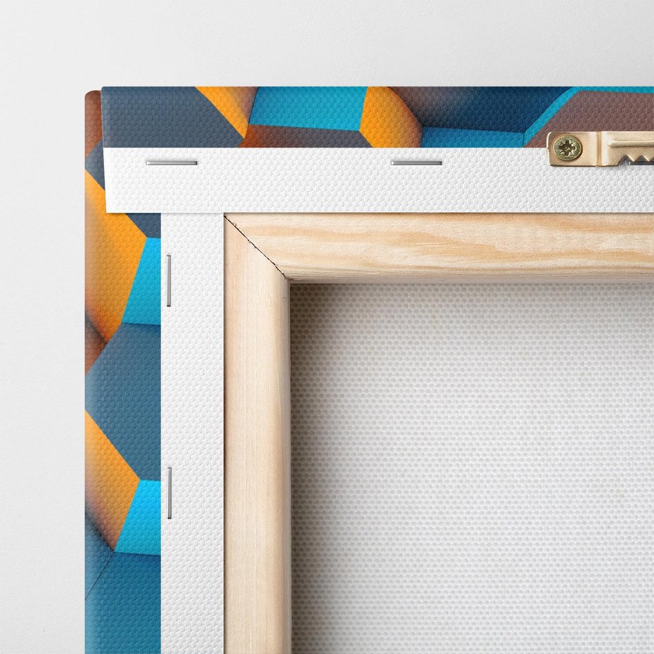 Obraz na płótnie 100x70 - Trójwymiarowa Gra - geometryczna, 3D