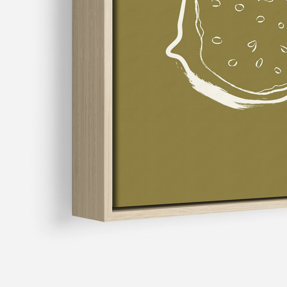 Obraz w ramie 50x70 - Podróżne Barwy - figi, minimalistyczny styl - rama drewno