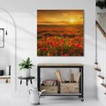 Obraz na płótnie 50x50 - Makowe uczucia - maki, kwiaty