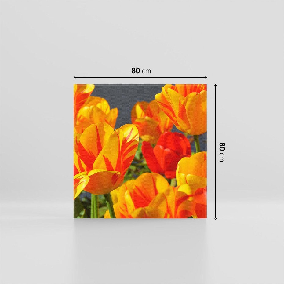 Obraz na płótnie 80x80 - Kwiatowa Harmonia - kwiaty, kwiat