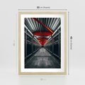 Plakat w ramie 30x40 - Nieskończoność Przestrzeni - korytarz, perspektywa - rama drewno