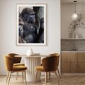 Plakat w ramie 50x70 - Małpy w ich naturalnym środowisku - małpy, szympansy - rama drewno