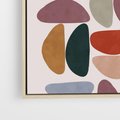 Obraz w ramie 80x80 - Kolorowe Echo Boho - abstrakcyjny obraz, geometryczna kompozycja - rama drewno
