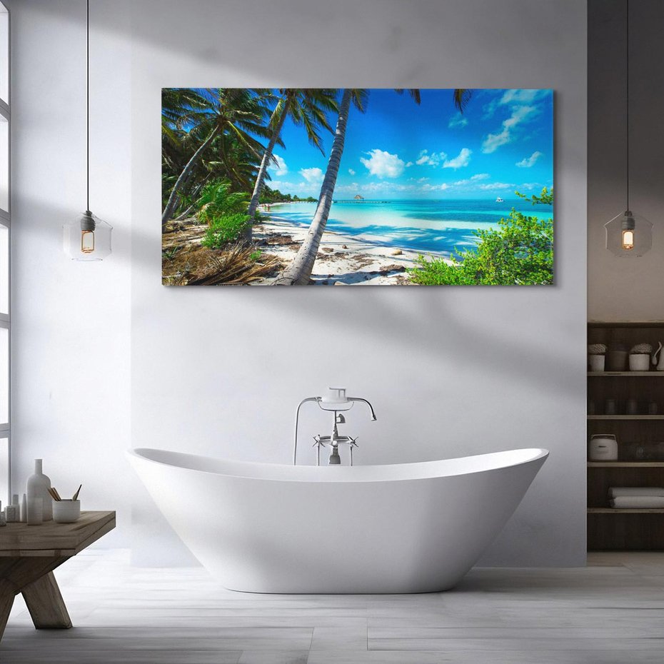 Obraz na płótnie 120x60 - Raj na Tropikalnej Wyspie - tropikalna, wyspa