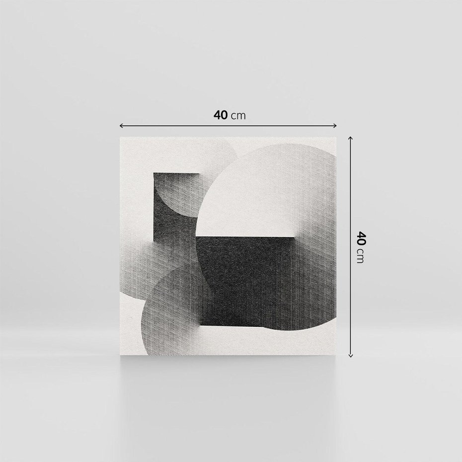 Obraz na płótnie 40x40 - Taniec Szarych Okręgów - graficzne, geometryczne kształty