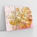 Obraz na płótnie 120x80 - Blask Natury - złote, liście