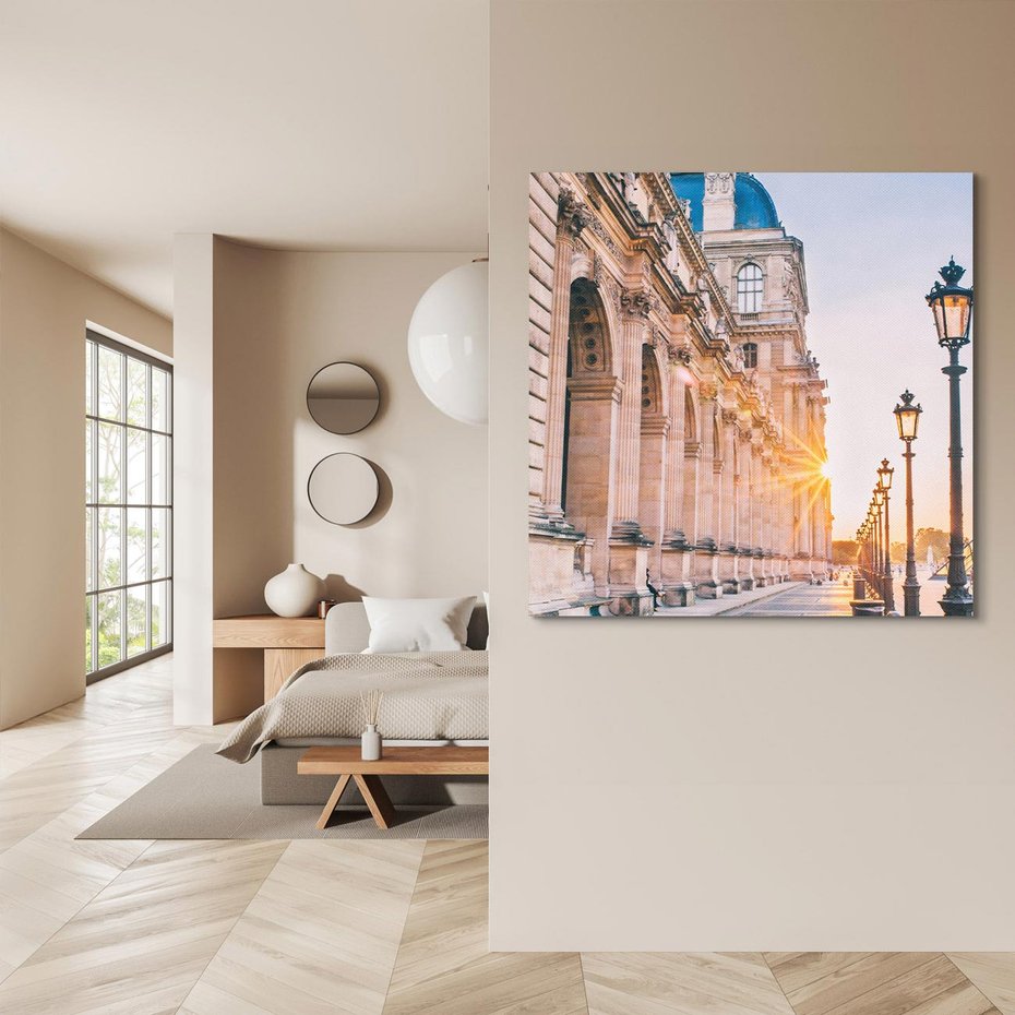 Obraz na płótnie 40x40 - Magiczne spacery - uliczka, perspektywa