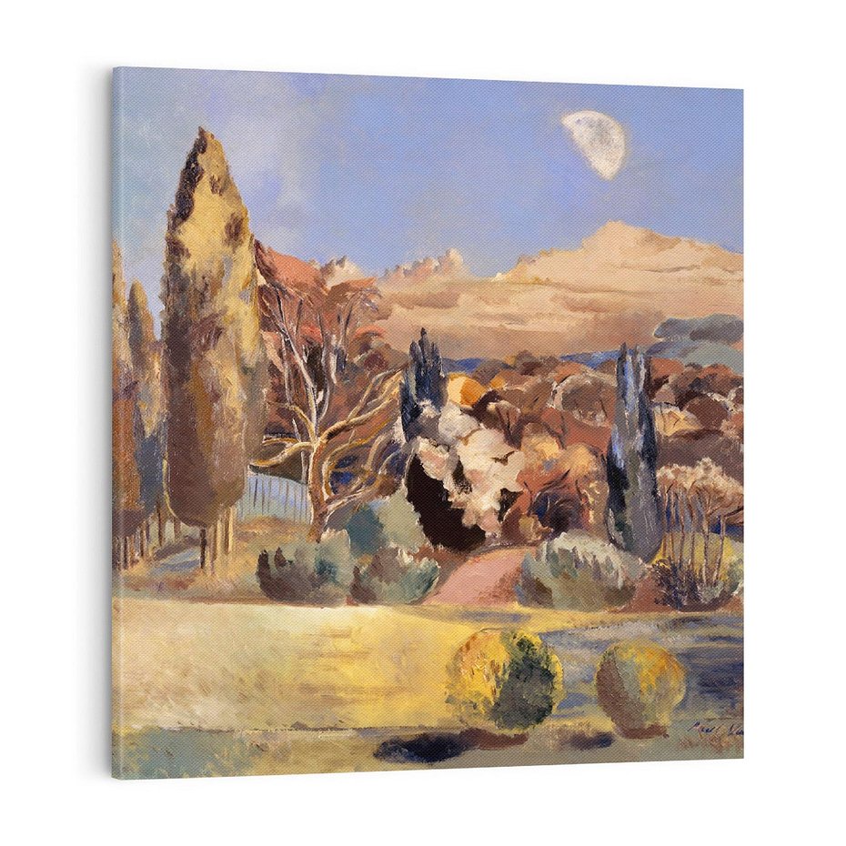 Obraz na płótnie 40x40 - Landscape of the Moon's First Quarter (1943), Paul Nash - Reprodukcja - reprodukcja, obraz na płótnie