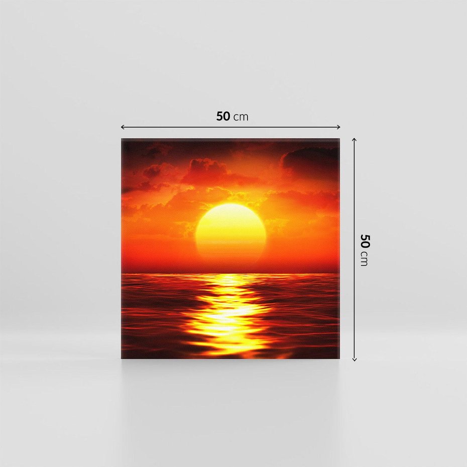 Obraz na płótnie 50x50 - Romantyczny Zachód Słońca nad Morzem - zachód, słońca