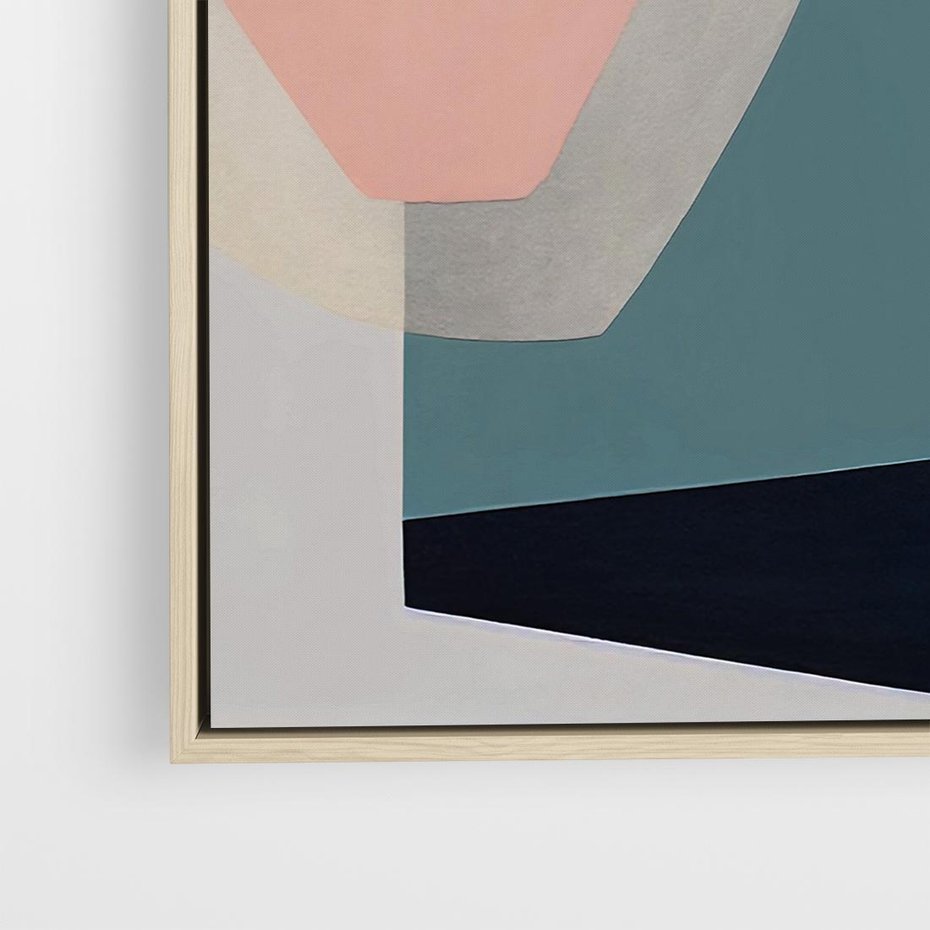 Obraz w ramie 80x80 - Szare Tło Plam - abstrakcyjne plamy, kształty - rama drewno