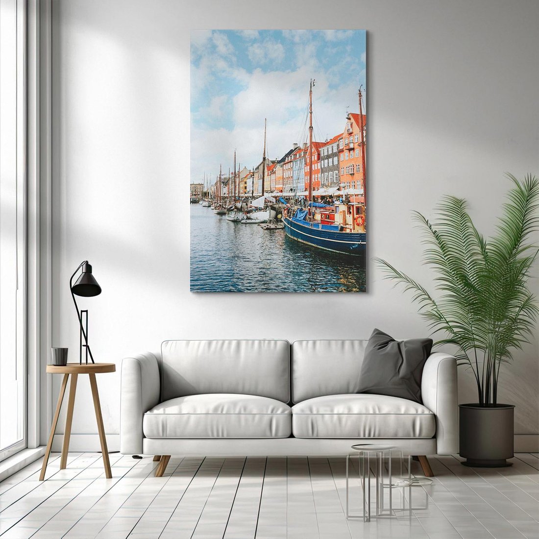 Obraz na płótnie 50x70 - Wibracje Miejskiego Klimatu - Dania, Kopehaga