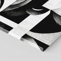 Obraz na płótnie 120x80 - Harmonia świateł i cieni - abstrakcja czarno biała, geometria