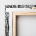 Obraz na płótnie 60x60 - Spadające Liście - czarno białe zdjecie, park