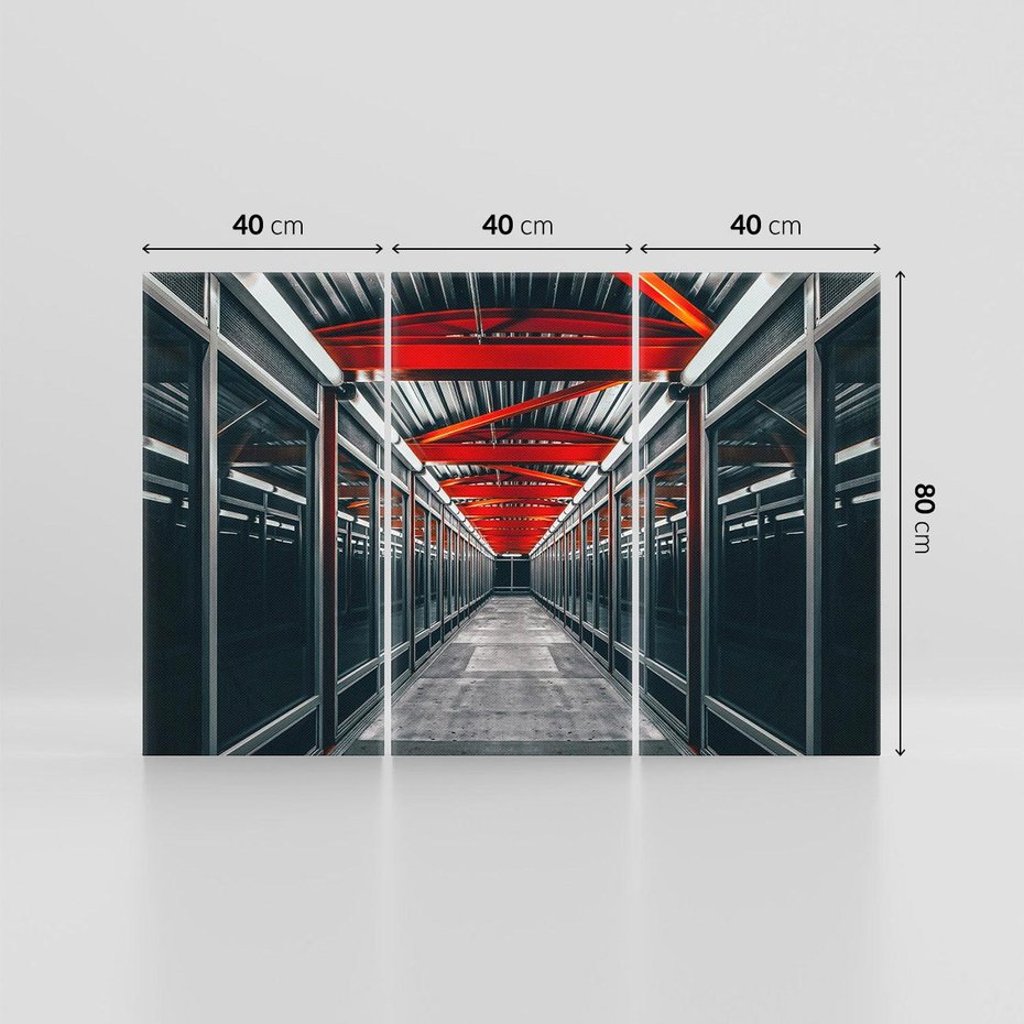 Obraz na płótnie 120x80 - Nieskończoność Przestrzeni - korytarz, perspektywa