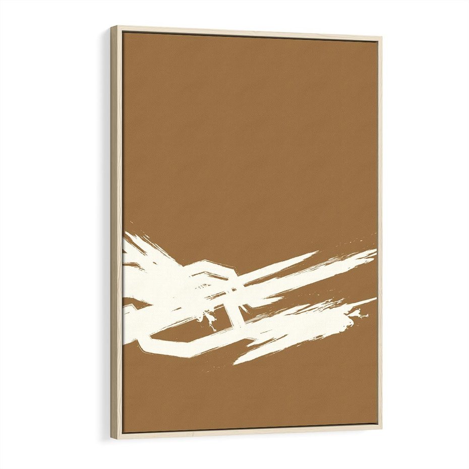 Obraz w ramie 70x100 - Taniec Energii - abstrakcyjne kreski, maźnięcia - rama drewno