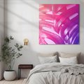 Obraz na płótnie 60x60 - Monstera Kwiaty Liście - monstera, kwiaty