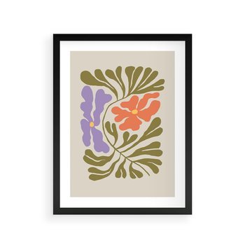 Plakat w ramie 30x40 - Bezgraniczne Impresje - kwiaty, abstrakcja - rama czarna