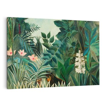 Obraz na płótnie 100x70 - "The Equatorial Jungle " (1909) Henri Rousseau - Reprodukcja - reprodukcja, obraz na płótnie