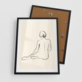 Plakat w ramie 50x70 - Akt w Minimalizmie - kobieta akt, minimalizm - rama czarna