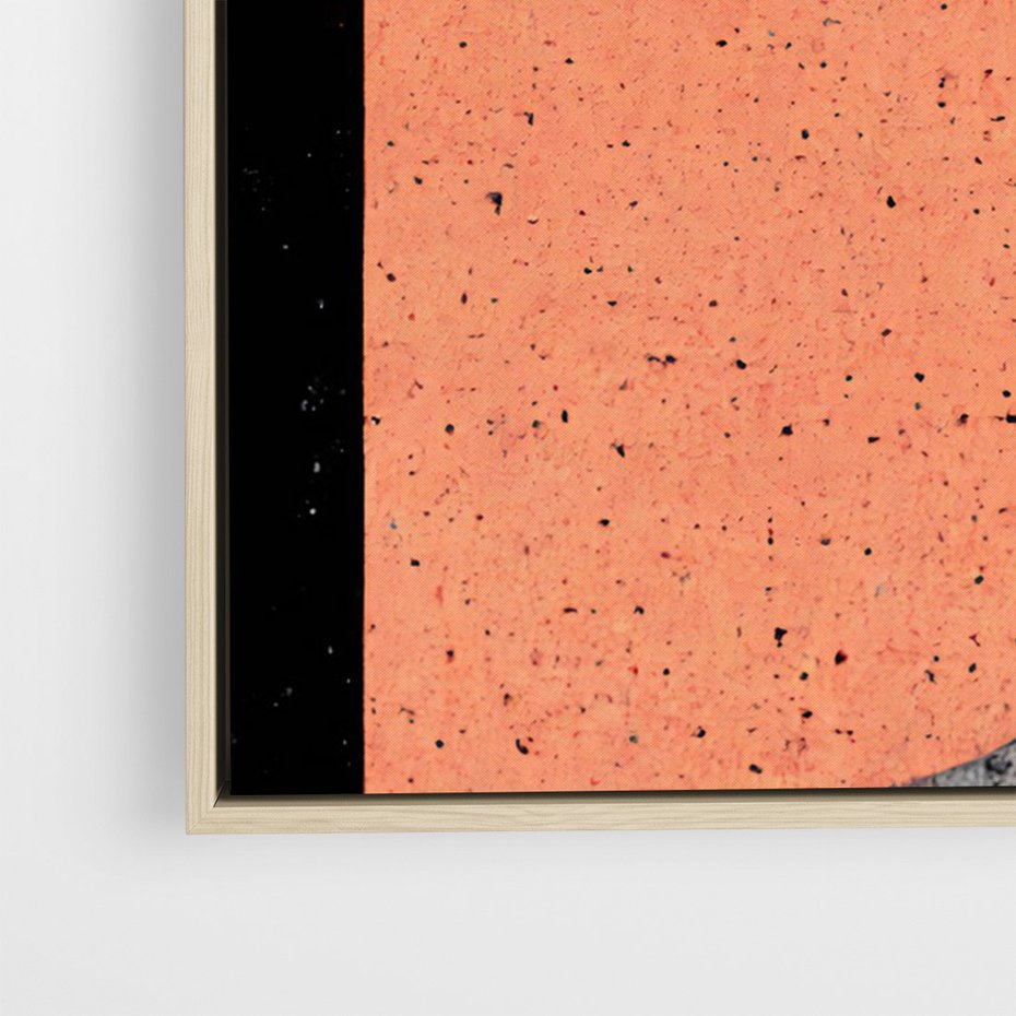 Obraz w ramie 70x100 - Loftowa Harmonia - abstrakcja, styl loftowy - rama drewno