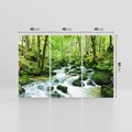 Obraz na płótnie 120x80 - Spokój Wodospadu: Las i Drzewa - wodospad, las