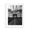 Plakat w ramie 50x70 - Most Nowoczesności - most, nowoczesny - rama biała