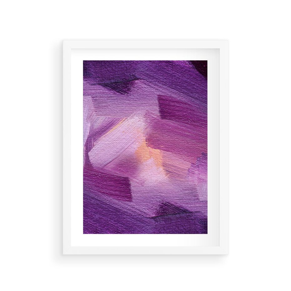 Plakat w ramie 30x40 - Abstrakcyjna gra kolorów - abstrakcja, akwarela - rama biała