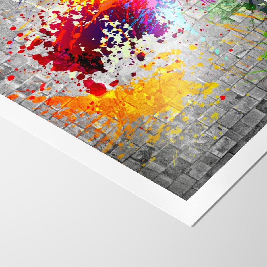 Plakat bez ramy 21x30 - Ekspresja Graffiti - farba, graffiti