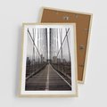 Plakat w ramie 50x70 - Nowoczesna Linia - most, nowoczesna - rama drewno