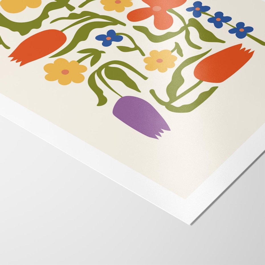 Plakat bez ramy 40x50 - Minimalistyczna Harmonia - kwiaty, sztuka nowoczesna