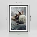 Plakat w ramie 50x70 - Makro Dmuchawiec - dmuchawiec, zbliżenie - rama czarna