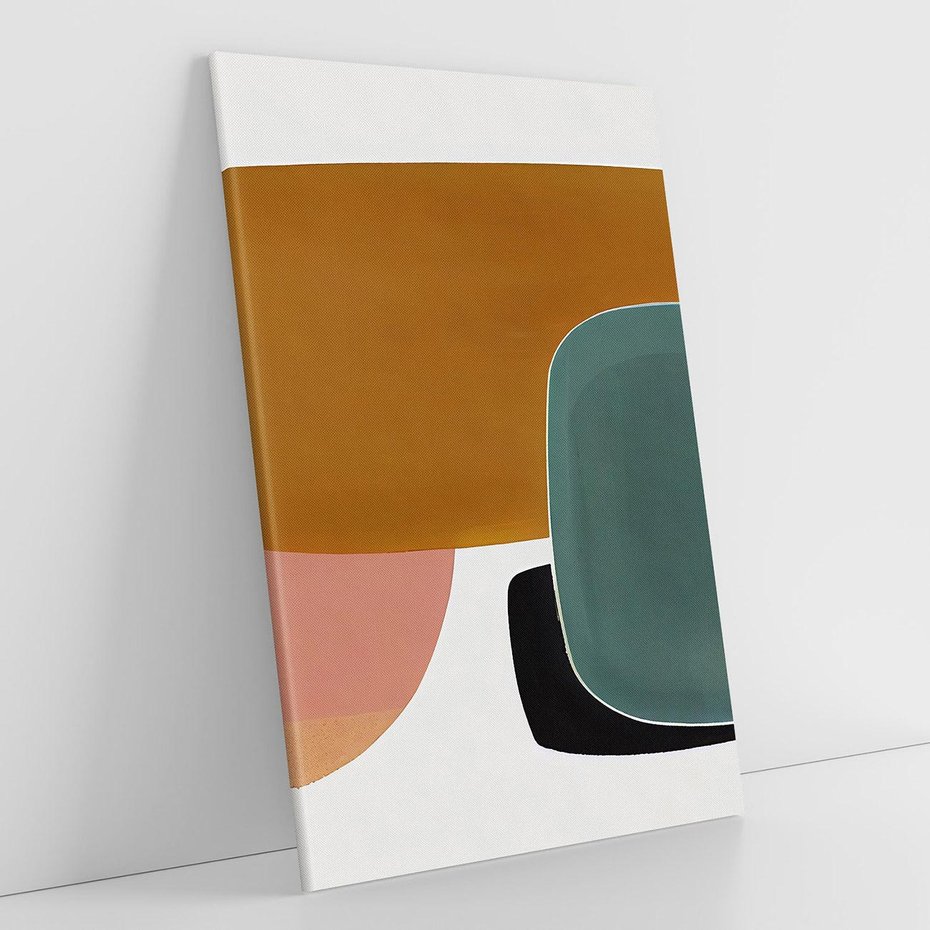 Obraz na płótnie 50x70 - Emocje w akwarelach - geometryczne dziwne kształty, turkusowy