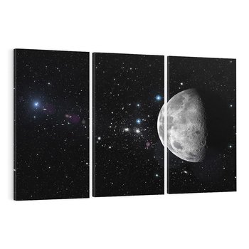 Obraz na płótnie 120x80 - spotkanie z gwiazdami - księżyc, gwiazdy