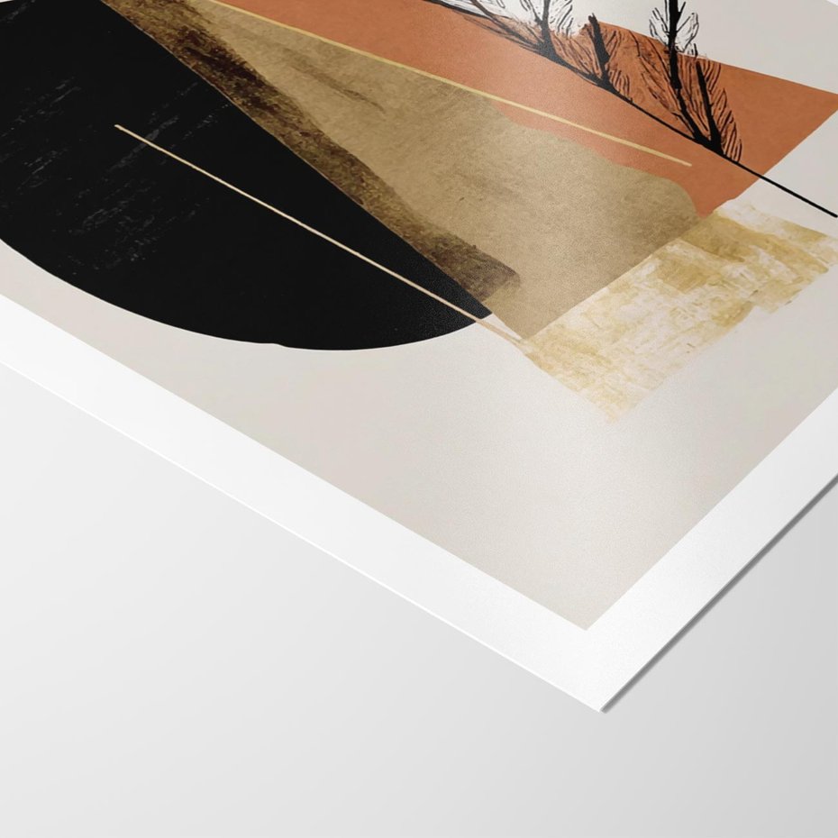 Plakat bez ramy 40x50 - Wibracje Barw Ziemi - abstrakcyjny obraz, dziwne formy