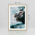 Plakat w ramie 50x70 - Siła Natury - morze, skały - rama drewno