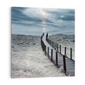 Obraz na płótnie 70x70 - Burzowy pomost na plaży - plaża, pomost