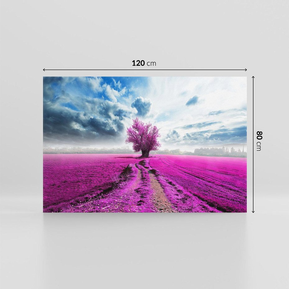 Obraz na płótnie 120x80 - Fioletowa abstrakcja w ruchu - abstrakcja, fiolet