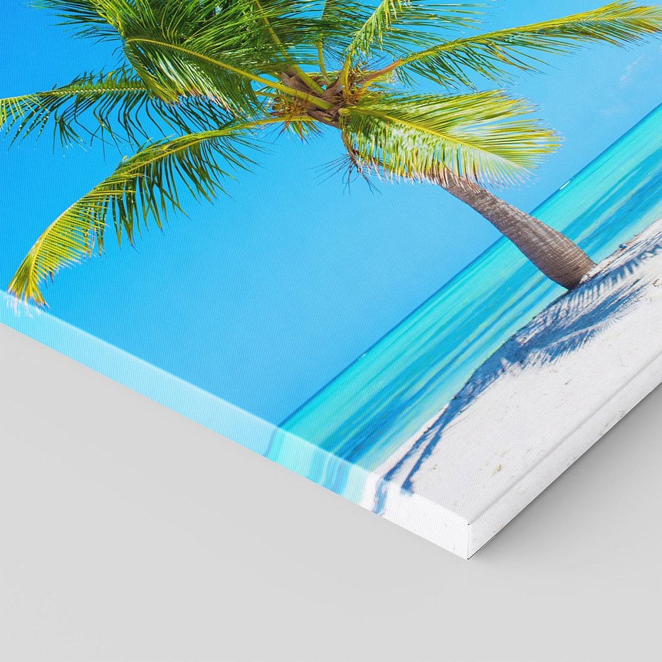 Obraz na płótnie 70x50 - Rajska Plaża na Karaibach - Karaiby, plaża