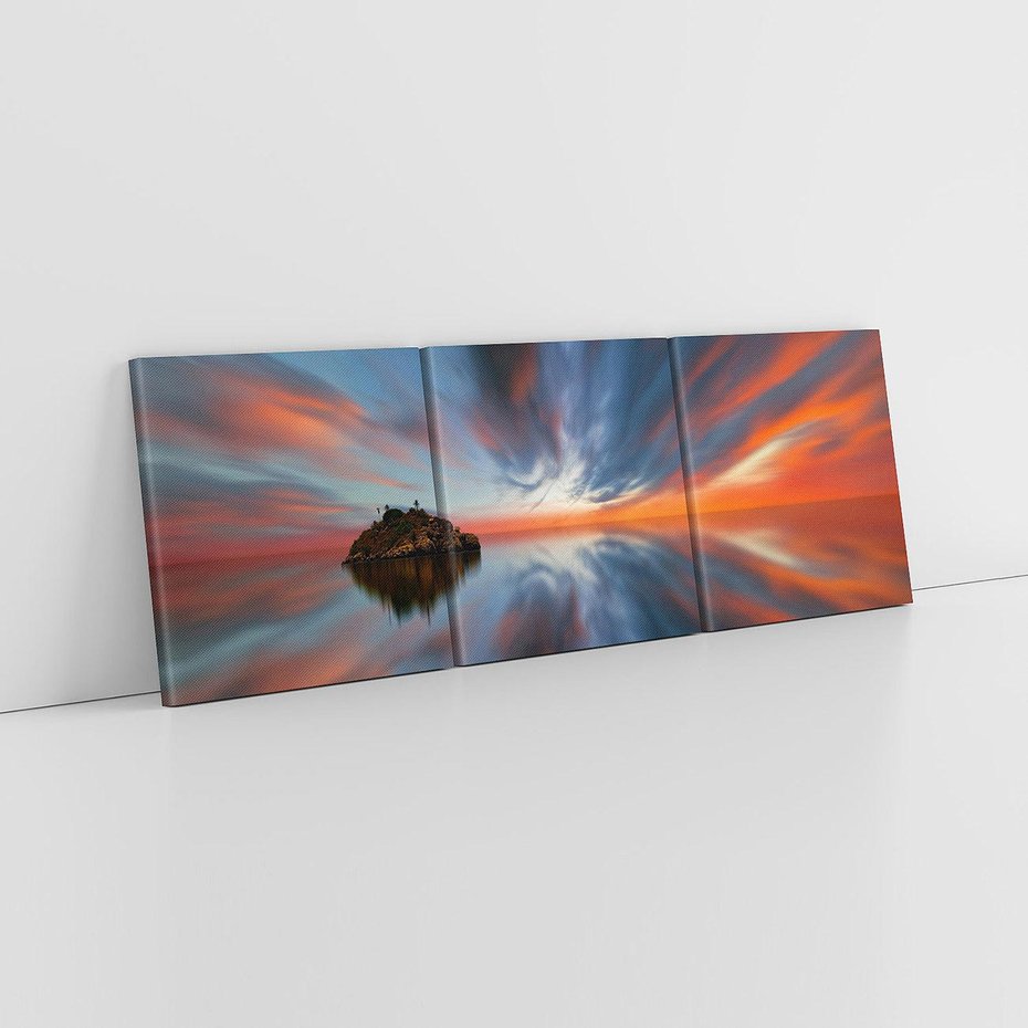 Obraz na płótnie 120x40 - Love - Sercem Do Ciebie - morze, woda