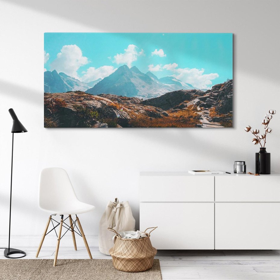 Obraz na płótnie 120x60 - Inspirujący Pejzaż - ścieżka, górska